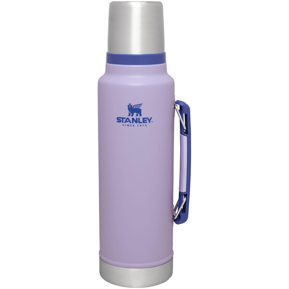 Stanley Classic Vacuum Insulated Wide Mouth Bottle  Lavender  BPAFree 188 Stainless Steel Thermos for Cold  Hot Beverages