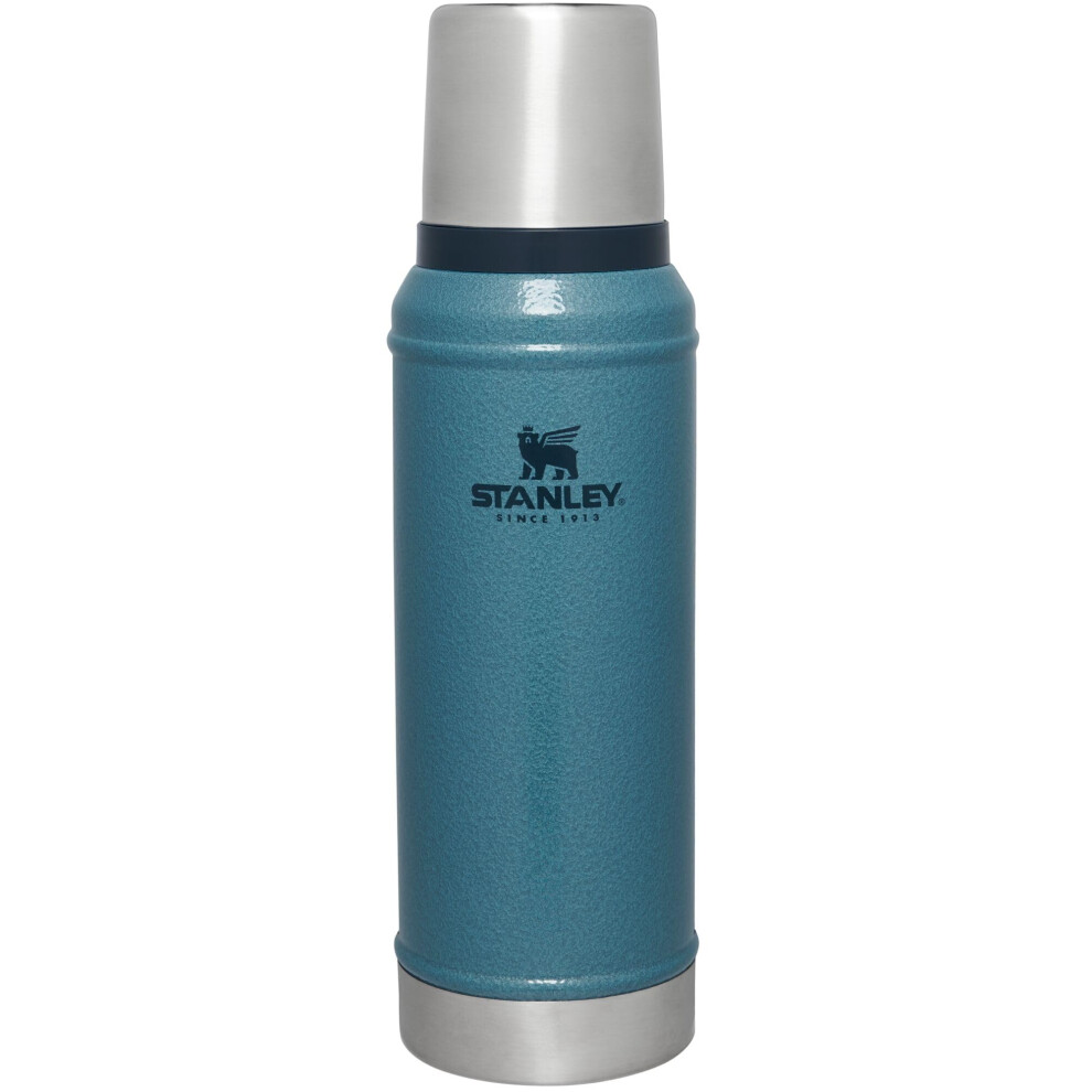 Stanley Classic Vacuum Insulated Wide Mouth Bottle  Hammertone Lake  BPAFree 188 Stainless Steel Thermos for Cold  Hot Beve