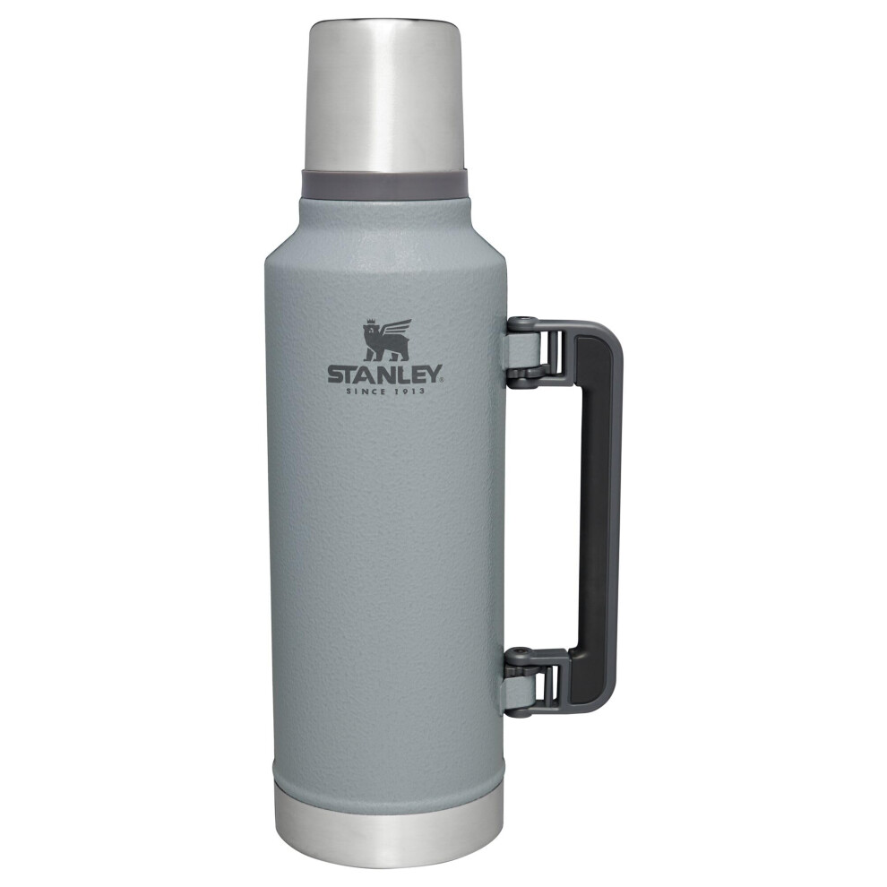 Stanley Classic Vacuum Insulated Wide Mouth Bottle  Hammertone Silver  BPAFree 188 Stainless Steel Thermos for Cold  Hot Be