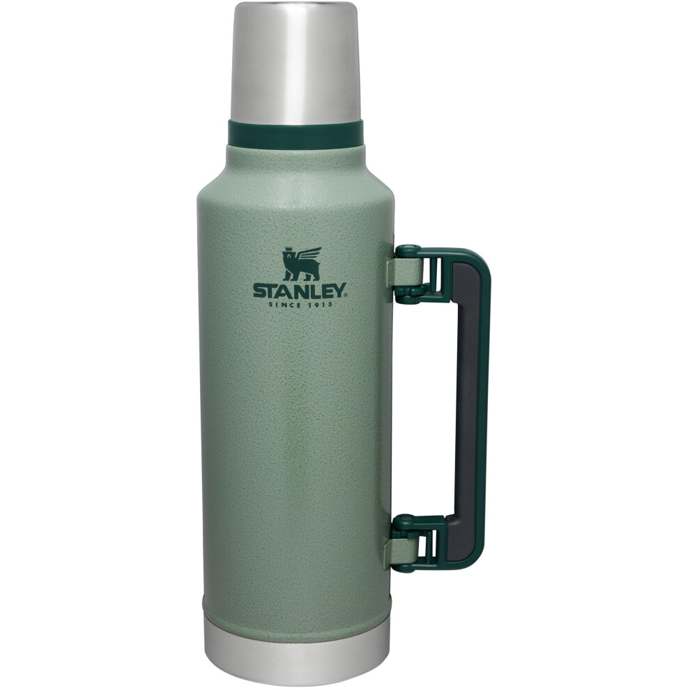 Stanley Classic Vacuum Insulated Wide Mouth Bottle  Charcoal  BPAFree 188 Stainless Steel Thermos for Cold  Hot Beverages