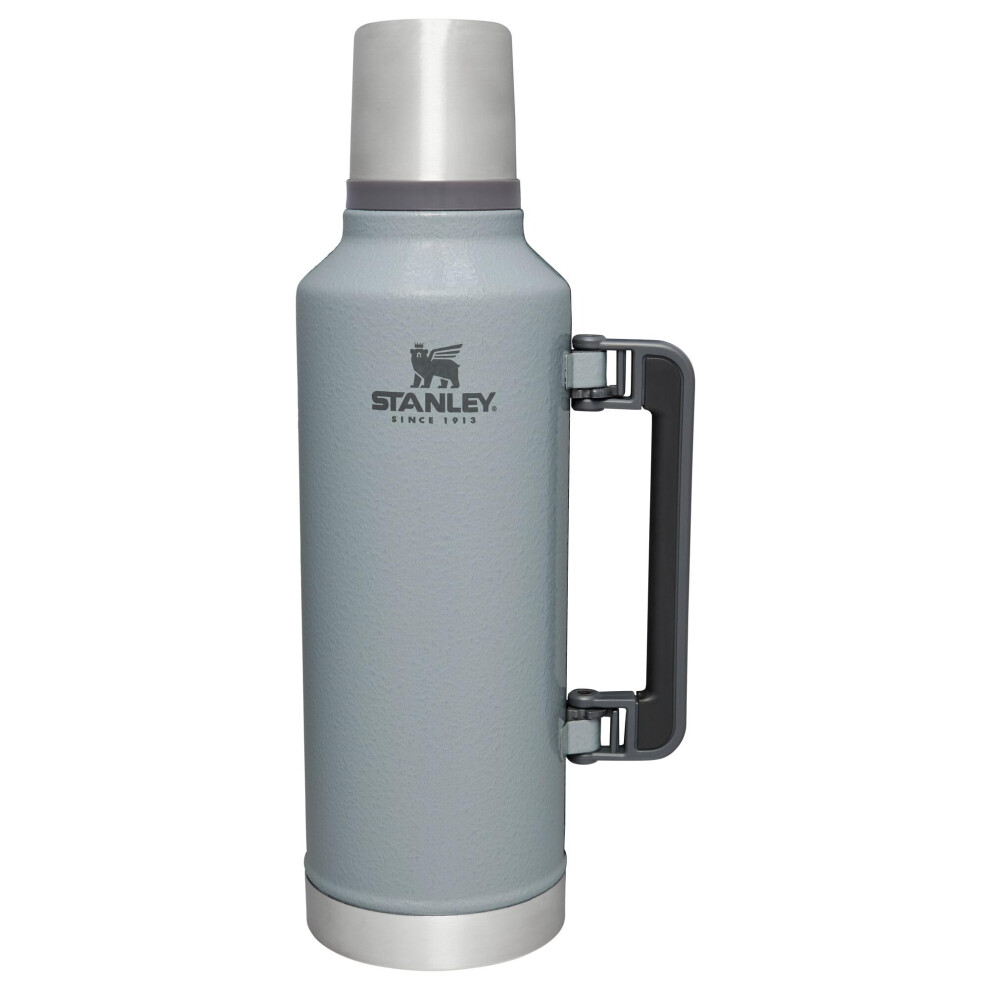 Stanley Classic Vacuum Insulated Wide Mouth Bottle  Hammertone Silver  BPAFree 188 Stainless Steel Thermos for Cold  Hot Be