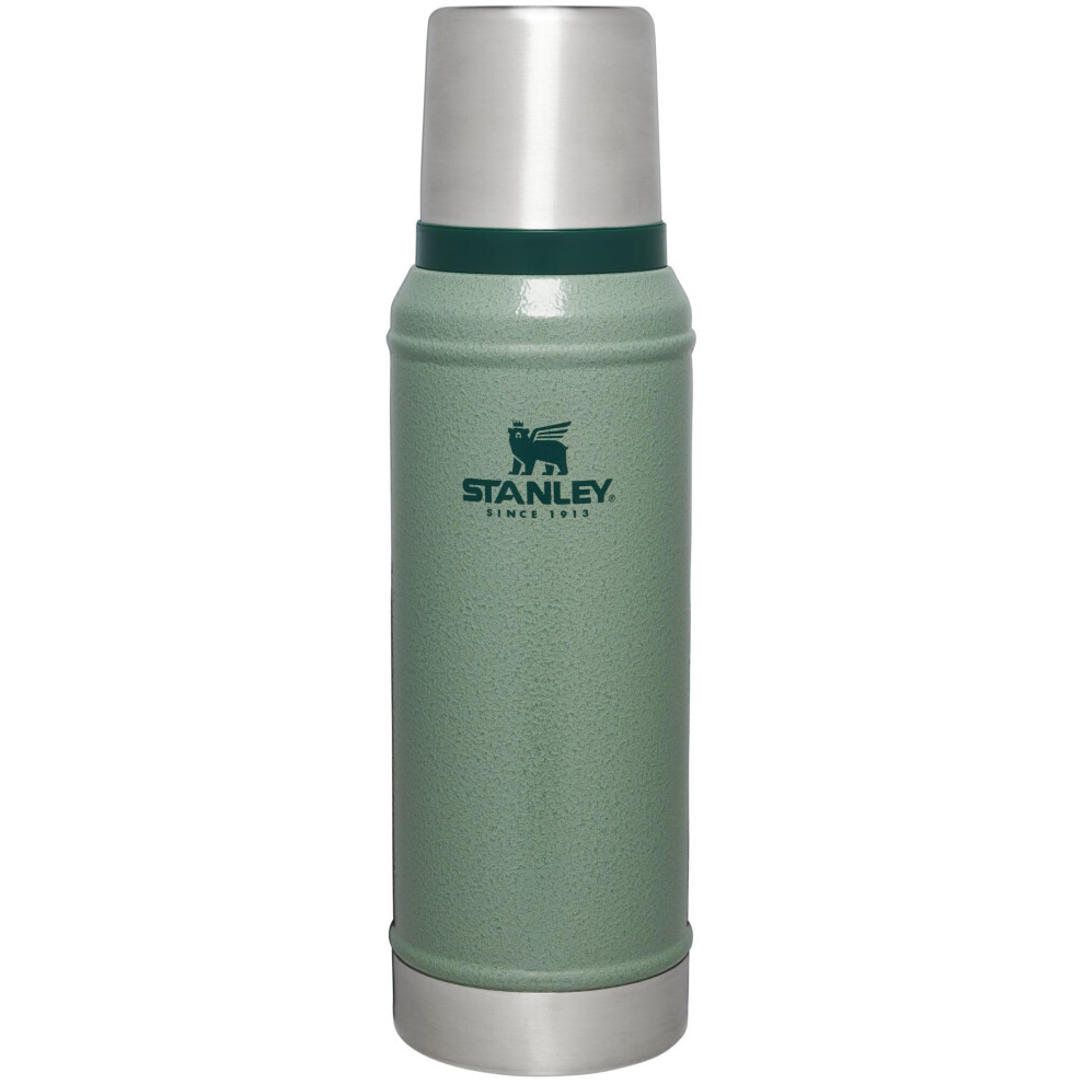 Stanley Classic Vacuum Insulated Wide Mouth Bottle  Hammertone Green  BPAFree 188 Stainless Steel Thermos for Cold  Hot Bev