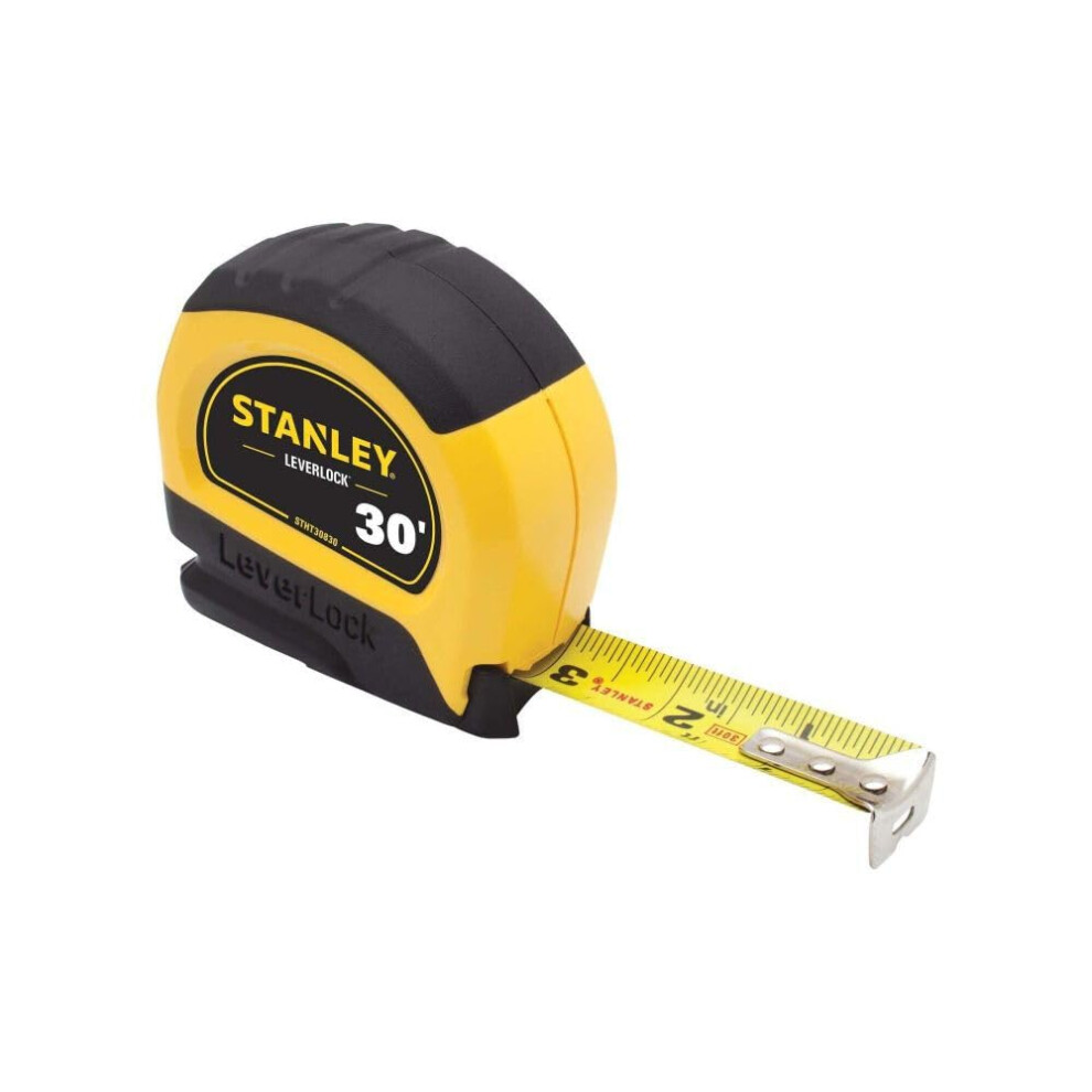 Tape Measure  Steel  YellowBlack  30 ft