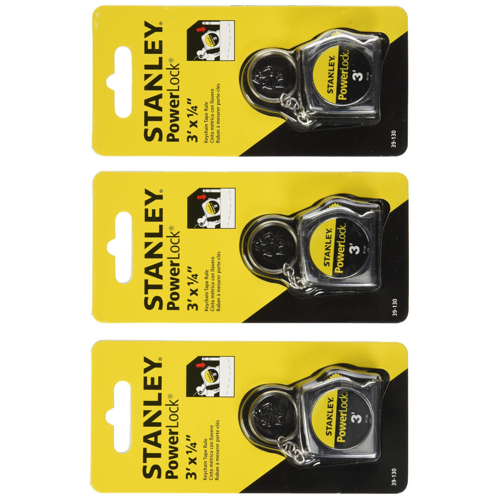 STANLEY Hand Tools 39130 3 PowerLock Key Tape Rule  3 Pack