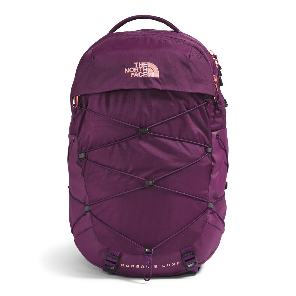 THE NORTH FACE Womens Borealis Luxe Commuter Laptop Backpack  Black Currant PurpleBurnt Coral Metallic  One Size