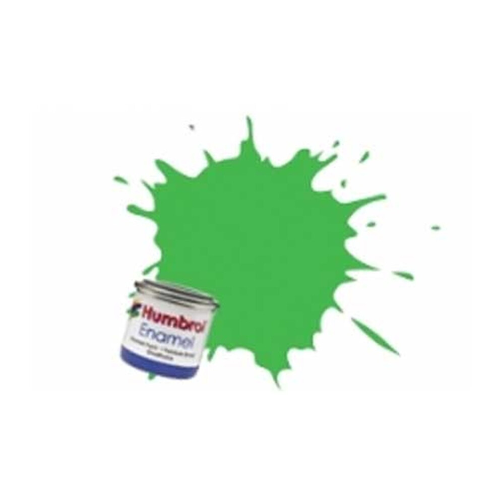 Humbrol Enamel Paint 14ml No 208 Fluor.Gl Signal Green