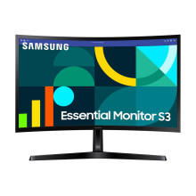 SAMSUNG 24 Essential S3 S36GD Series FHD 1800R Curved Computer Monitor 100Hz Game Mode Advanced Eye Comfort HDMI and Ds