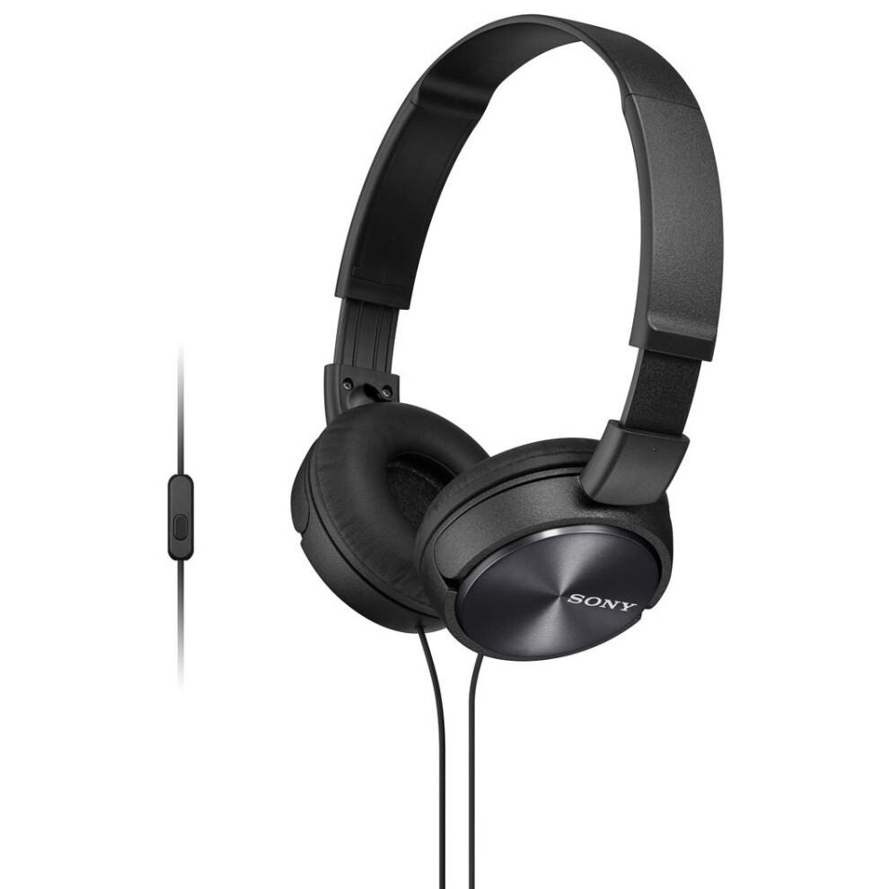 Sony MDRZX310AP ZX Series Wired On Ear Headphones with mic  Black