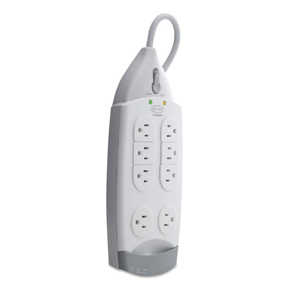 Belkin 7Outlet SurgeMaster Home Series Power Strip Surge Protector with 12ft Cord  1060 Joules  White