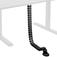VIVO Vertebrae Cable Management Kit for Desk Adjustable Quad Entry Wire Organizer Cord Protection Cover Flexible Spine Cable