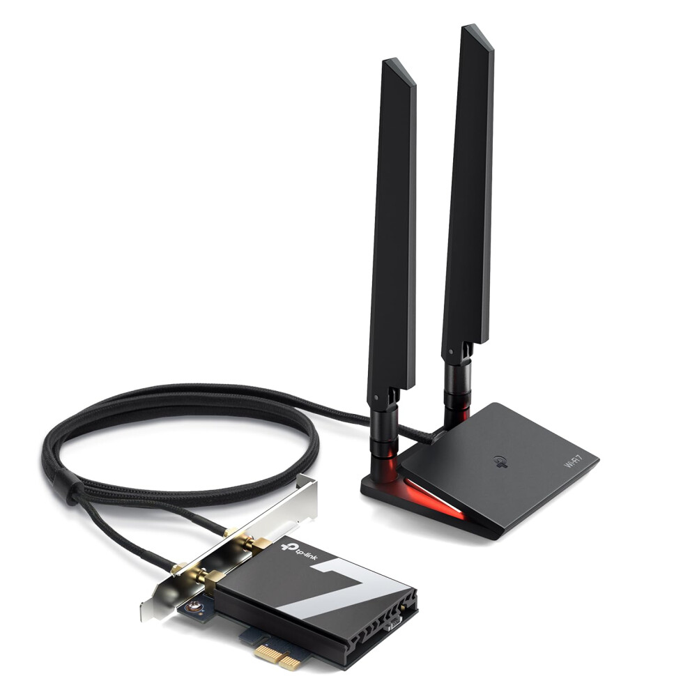 TPLink WiFi 7 BE9300 PCIe WiFi Card for Desktop PCArcher TBE550E  TriBand Wireless Adapter  Bluetooth 54  Multicolor Status