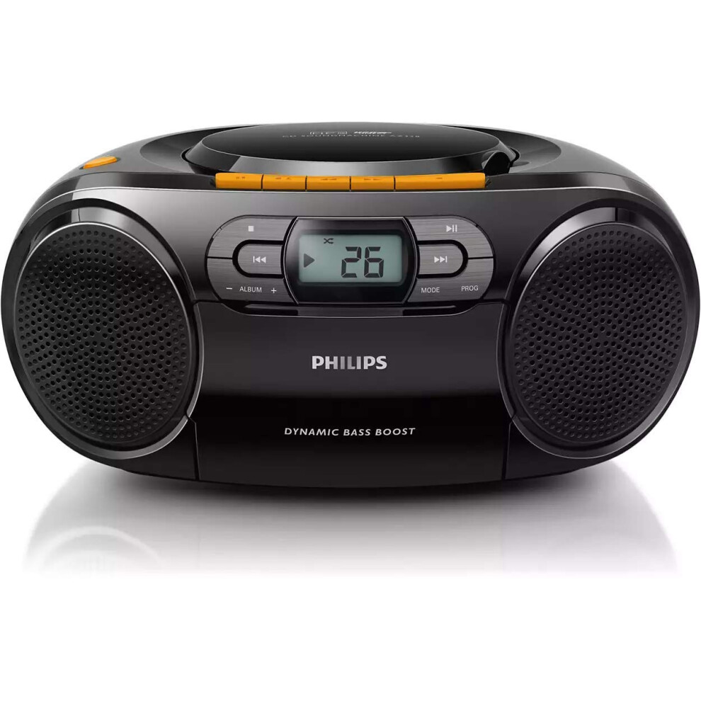 Philips Stereo CD Player  Portable Cassette Player  Portable Boombox  USB  FM  MP3  Tape  CD Player Boom Box  AZ328  CD Player