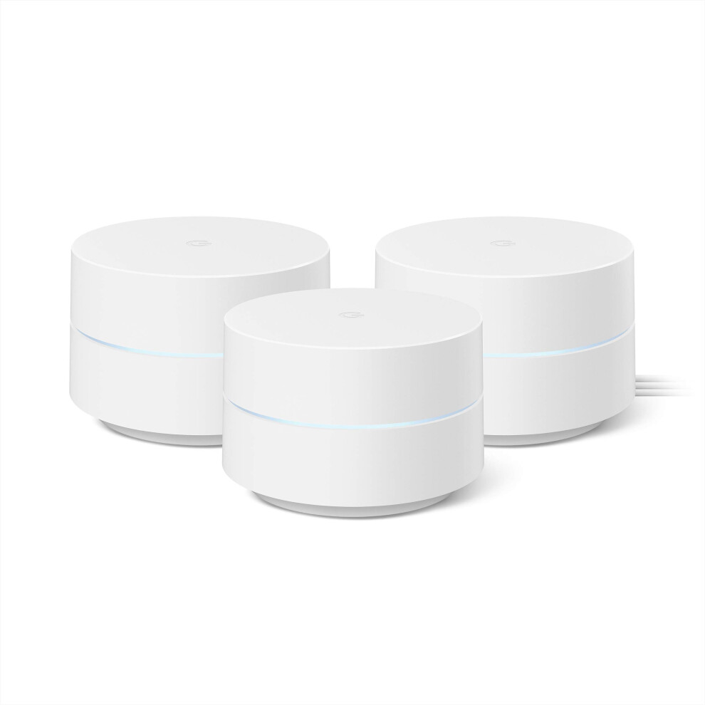 Google WiFi  Mesh WiFi System  WiFi Router Replacement  3 Pack Renewed