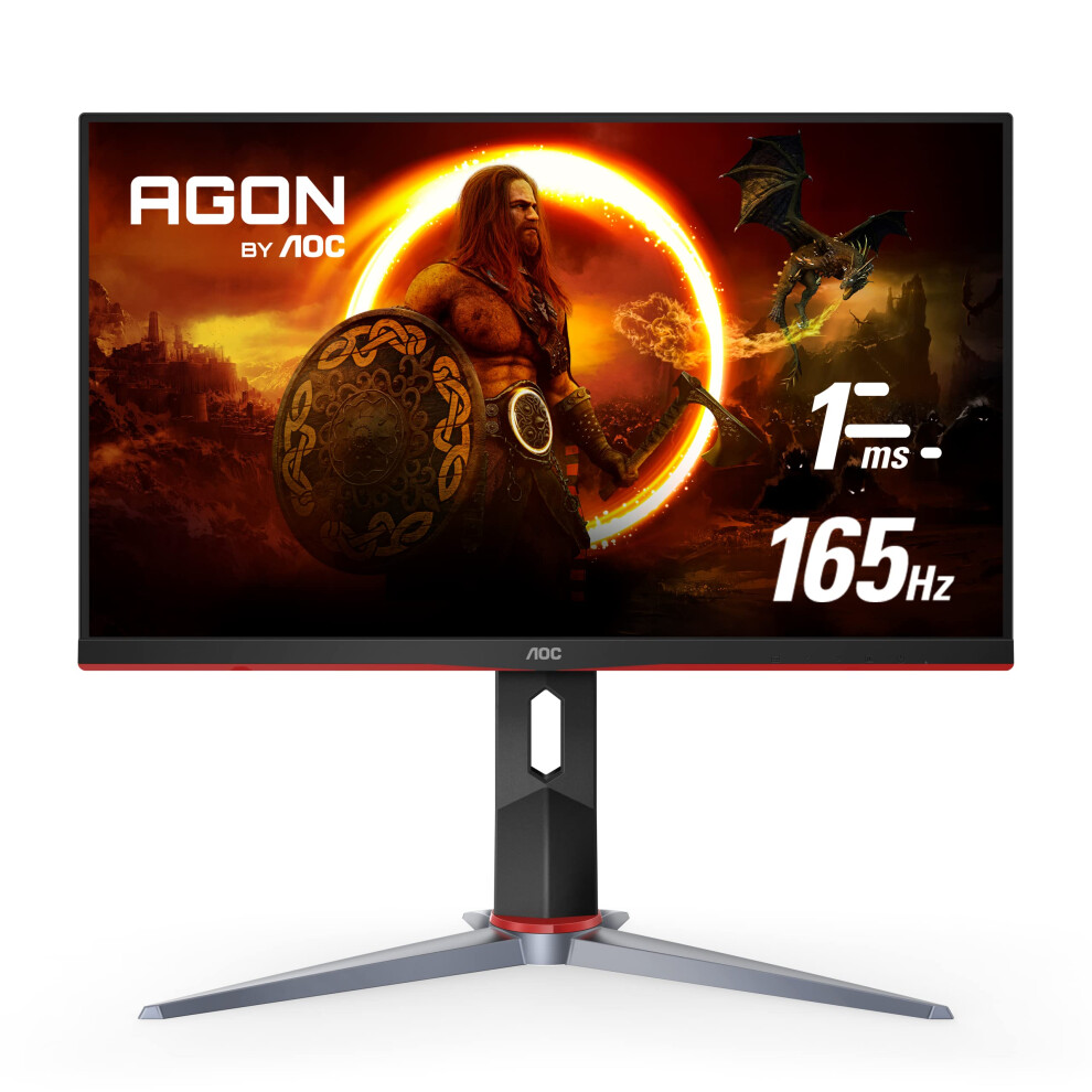 AOC Q27G2S 27 Gaming Monitor  QHD 2K 2560x1440  165Hz 1ms  GSYNC Compatible  Height Adjustable  3Year ZeroBrightdot Black