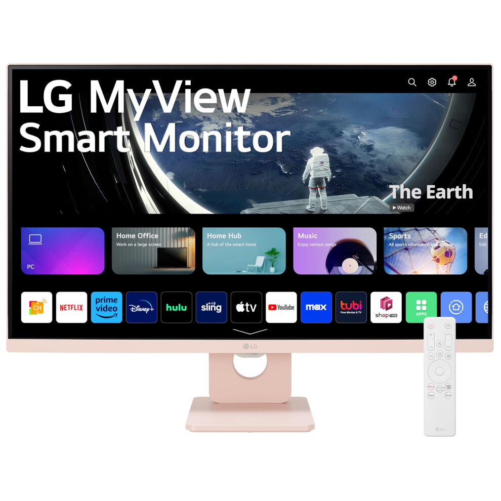 LG 27SR50FP MyView Smart Monitor 27Inch FHD 1920x1080 IPS Display  webOS 23  HDR 10  x2 Builtin Speakers  AirPlay 2  Screen