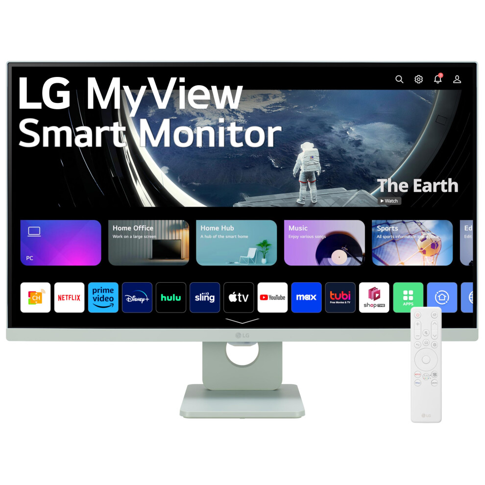 LG 27SR50FG MyView Smart Monitor 27Inch FHD 1920x1080 IPS Display  webOS 23  HDR 10  x2 Builtin Speakers  AirPlay 2  Screen