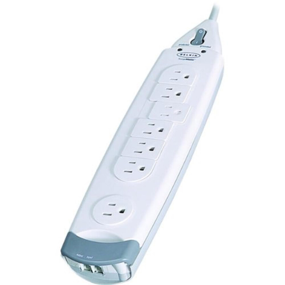 Belkin 7Outlet SurgeMaster Home Series Power Strip Surge Protector with 6ft Cord  1045 Joules