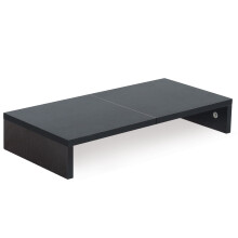 TEAMIX 20 tommer sk?rmstativ Riser Sort desktop stativ til pc/tv/laptop/printer Tr? sk?rmstativ med opbevaringscomputerstativ Keyboard Organizer