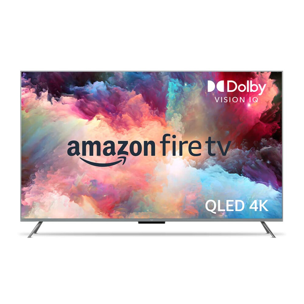 Amazon Fire TV 75 Omni QLED Series 4K UHD smart TV  Dolby Vision IQ  Fire TV Ambient Experience  local dimming  handsfree wit