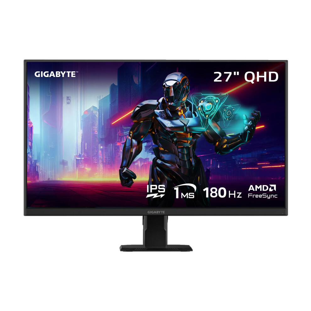 GIGABYTE GS27Q Advanced  27 IPS Gaming Monitor  QHD 2560x1440180Hz  1ms MPRT  AMD FreeSync  HDMI  DP  Black GS27Q A US