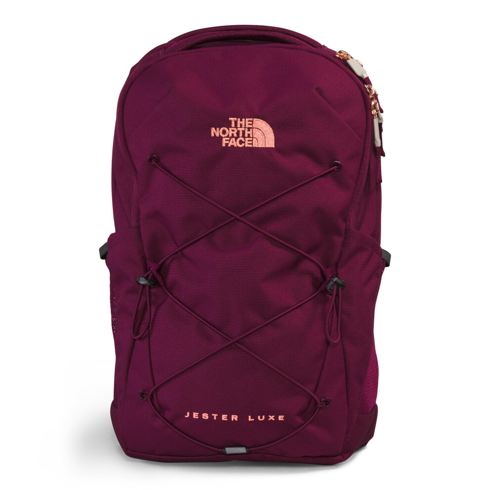 THE NORTH FACE Womens Jester Luxe Everyday Laptop Backpack  BoysenberryBurnt Coral Metallic  One Size