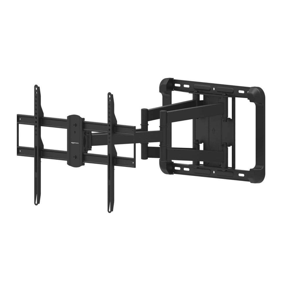 Amazon Basics Heavy Duty Extension Dual Arm  Full Motion Articulating TV Mount for 37 to 80 TVs up to 132 lbs  Fits LED LCD