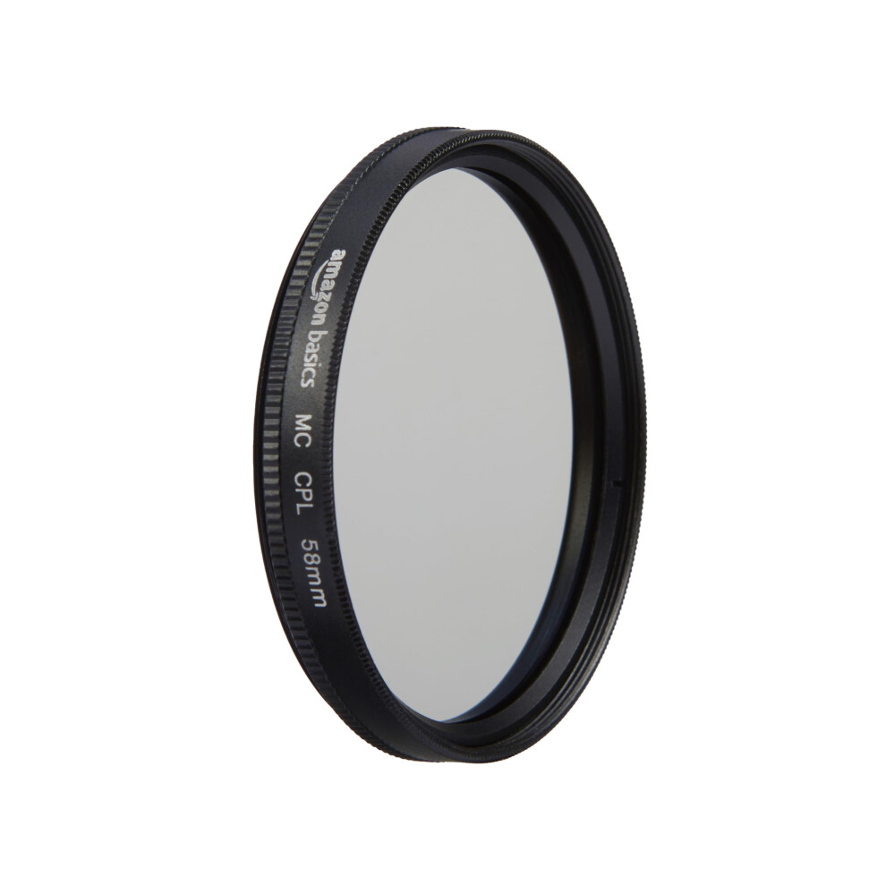 Amazon Basics Circular Polarizer Camera Lens Filter  58 mm