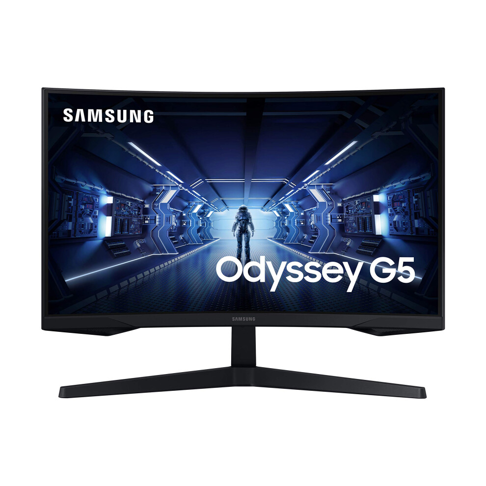 Samsung Odyssey G5 Series 27Inch WQHD 2560x1440 Gaming Monitor  144Hz  Curved  1ms  HDMI  Display Port  FreeSync Premium LC2