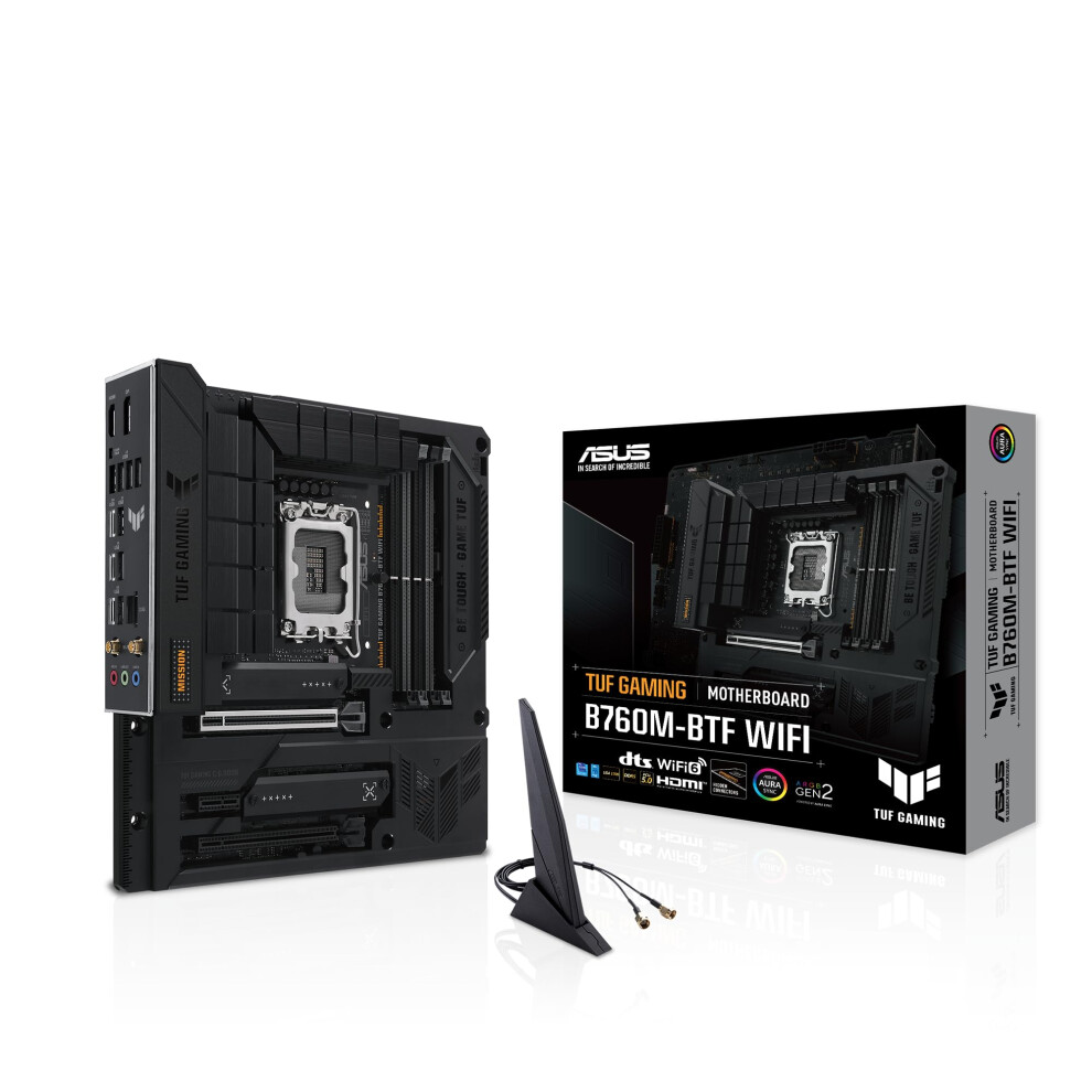 TUF Gaming B760MBTF WiFi Intel B760 LGA 1700 mATX Motherboard with DDR5  PCIe 50  3X PCIe 40 M2 Slots  121 DrMOS  WiFi 6