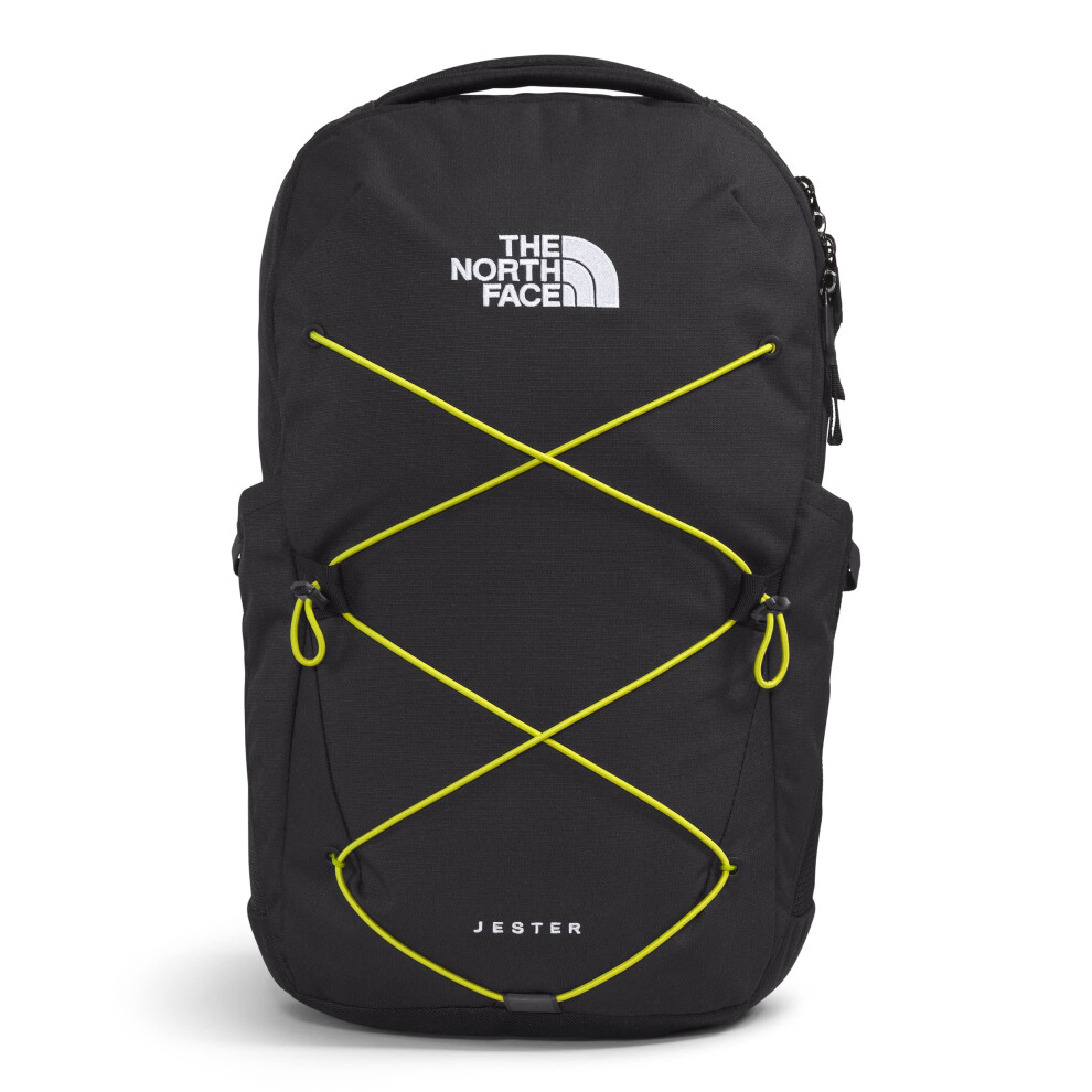 The North Face Jester Everyday Laptop Backpack, Tnf Black Light Heather/Sulphur Spring Green, One Size