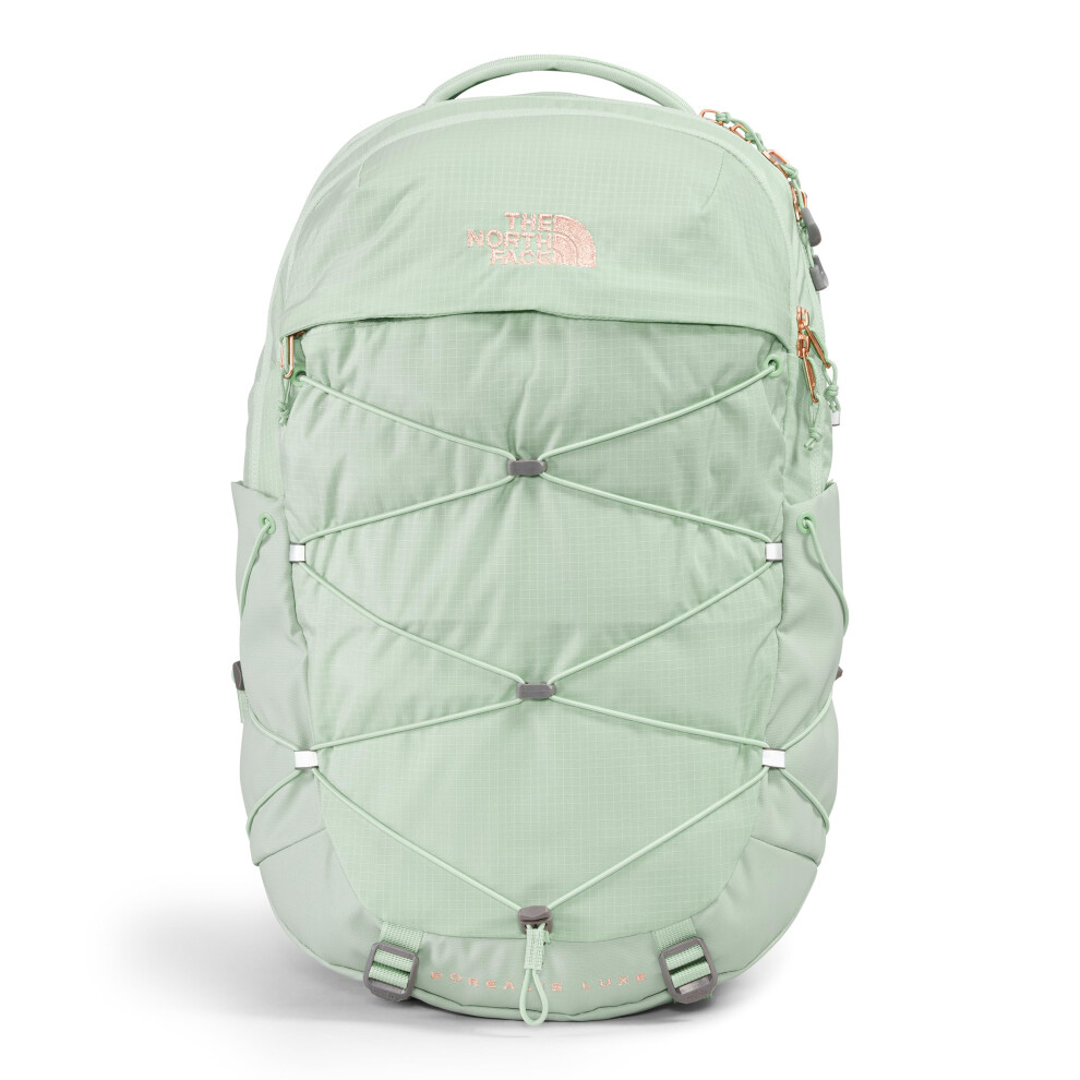 THE NORTH FACE Womens Borealis Luxe Commuter Laptop Backpack  Misty SageBurnt Coral Metallic  One Size