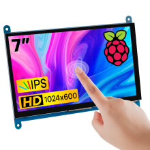 Hosyond 7 Inch IPS LCD Touch Screen Display Panel 1024 600 Capacitive Screen HDMI Monitor for Raspberry Pi5Pi4Pi3ZERO W BB