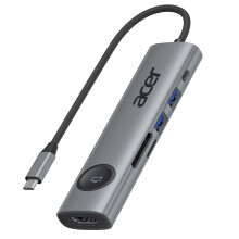 Acer USB C Hub 7 in 1 USB C to HDMI Adapter 2 USB 31 and TypeC Data Port 4K60Hz HDMI 100W PD SD Card Reader OneTouch S