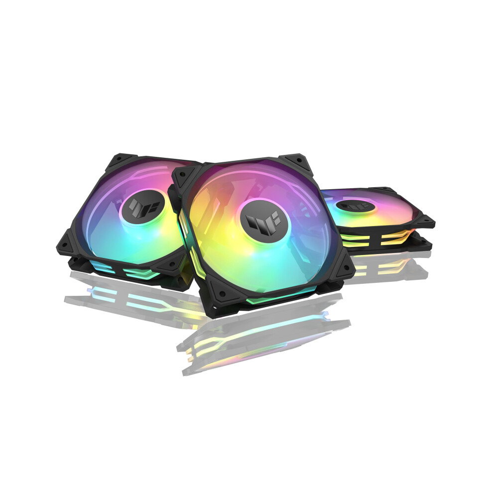Photos - Computer Cooling Asus TUF Gaming TR120 ARGB Reverse Fan Black Triple Pack Higher Cooling Performance ExtraThick 28mm Fan Frame Exclusive Do T 
