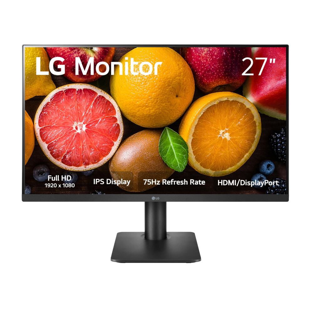 LG FHD 1920 x 1080 27 Inch Computer Monitor  IPS  AMD FreeSync  3Side Borderless Design  TiltHeight Adjustable Stand  75Hz