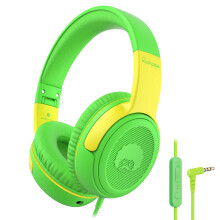 rockpapa Share 1 Kids Headphones Wired with Microphone Share Port 85dB94dB Volume Limited Cute Foldable Student Child Boys