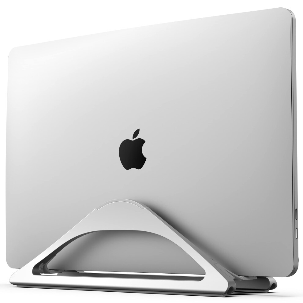 Humancentric Vertical Laptop Stand For Desks Adjustable Holder To Dock Apple Macbook Macbook Pro And Other Laptops Silver 810009090465