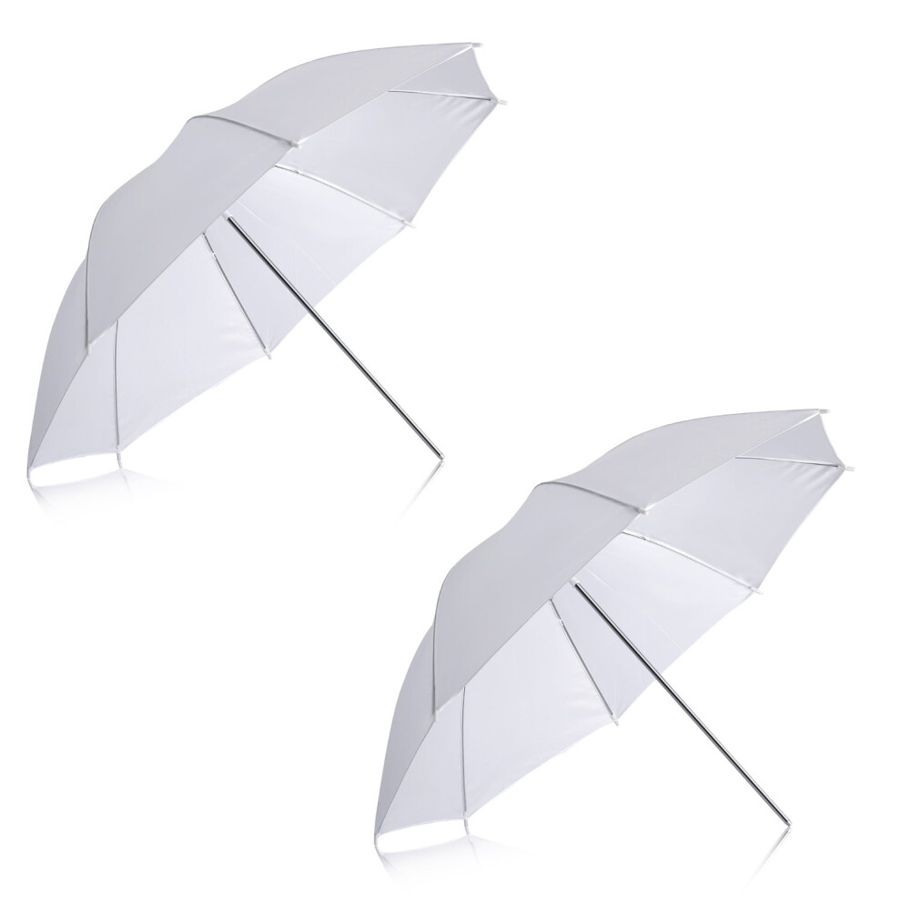 Neewer 2 Pack 3384cm White Translucent Soft Umbrella for Photo and Video Studio Shooting