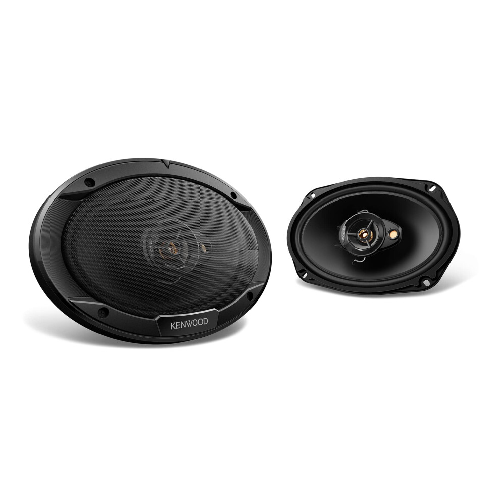 Kenwood KFC6966R Road Series Car Speakers Pair  6x9 3Way Car Coaxial Speakers  400W  4Ohm Impedance  Polypropylene Woo