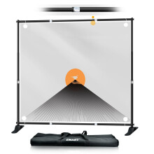 EMART Banner Stand 10x10 ft Heavy Duty Adjustable Step and Repeat Backdrop Stand Kit for Photography Trade Show Photo Booth