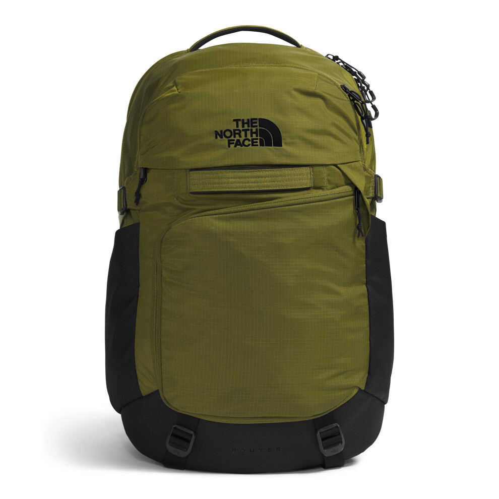 THE NORTH FACE Router Everyday Laptop Backpack  Forest OliveTNF Black  One Size