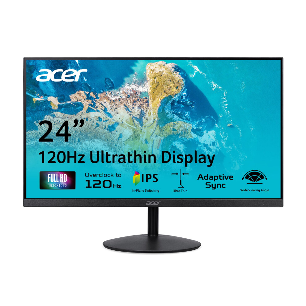 acer SB240Y G0bi 238 IPS Full HD UltraSlim EdgetoEdge Gaming Office Monitor  AdaptiveSync Support FreeSync Compatible