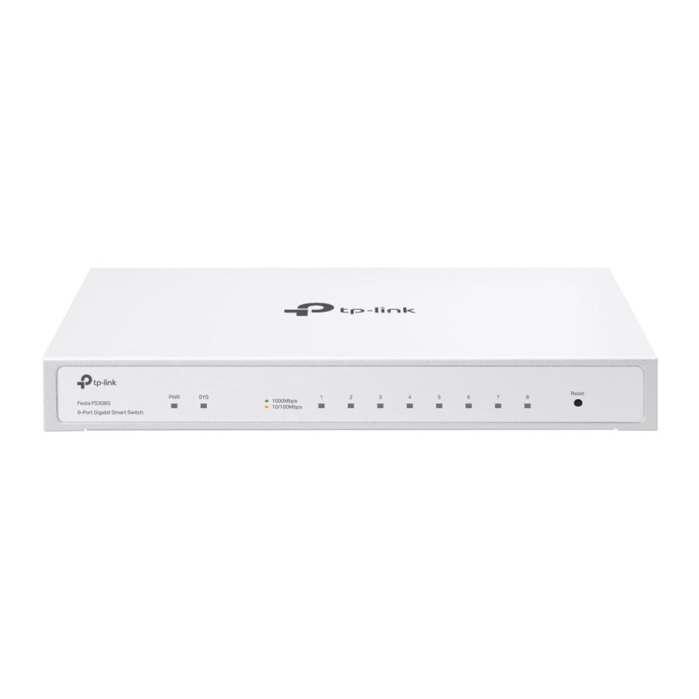 TPLink Festa FS308G  8 Port Gigabit Smart Managed Switch  SelfOrganizing Network  Free Cloud Management  Fanless  Static