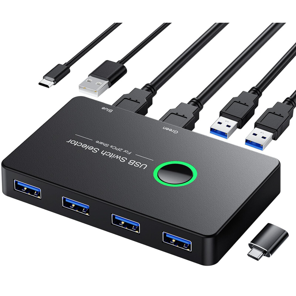 Usb 30 Switch Usb Switcher 2 Computers Share 4 Usb For Pc Mouse Keyboard Printer Scanner Usb Kvm Switch Selector Compatible W 747165997843