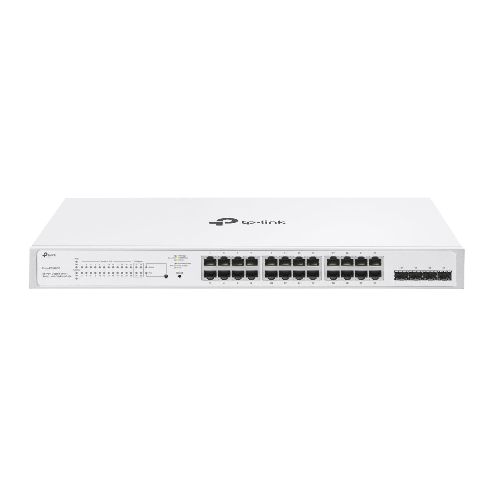 TPLink Festa FS328GP 28 Port Gigabit Smart Managed PoE Switch 24 PoE Port 250W  4 x SFP Slots SelfOrganizing Network Free Cl