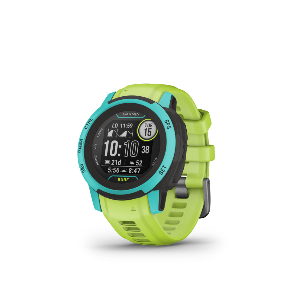 Garmin Instinct 2S  SurfEdition  SmallerSized GPS Outdoor Watch  Surfing Features  MultiGNSS Support  Tracback Routing  Waiki