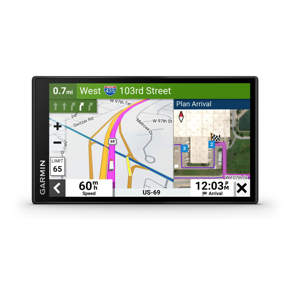 Garmin dezl OTR610  Large  EasytoRead 6    GPS Truck Navigator  Custom Truck Routing  HighResolution Birdseye Satellite Image