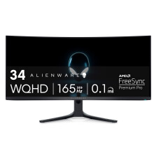Alienware AW3423DWF Curved QDOLED Gaming Monitor 34inch Quantum Dot OLED 01Ms 165Hz 219 Curved Display 993 DCIP3 Color