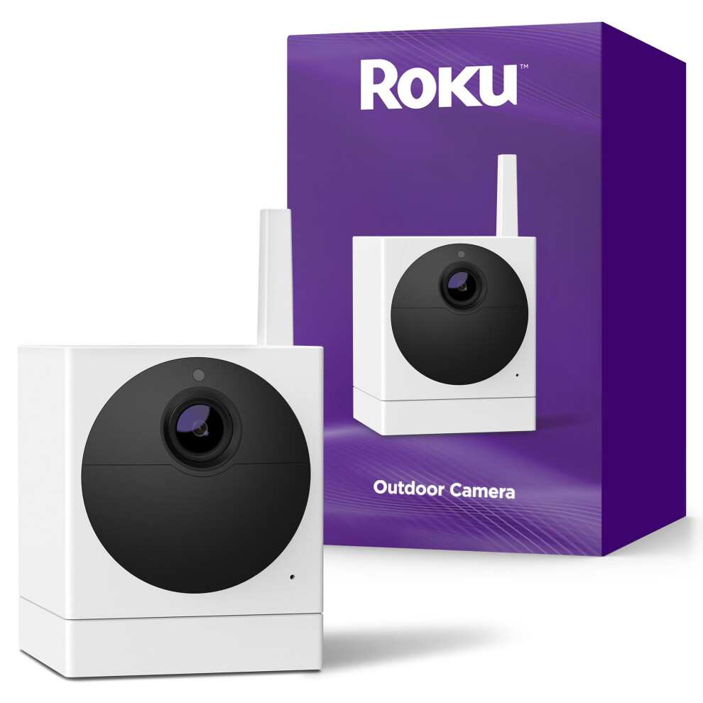 Roku Outdoor Camera No Base for Home Security  Security Camera with HD Night Vision  Works with Google  Motion Detection  2