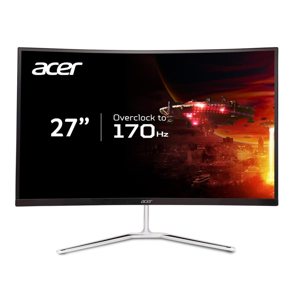 Acer 27 WQHD 2560 x 1440 1500R Curved PC Gaming Monitor  AMD FreeSync Premium  Up to 170Hz Refresh  1ms VRB  VESA Mount